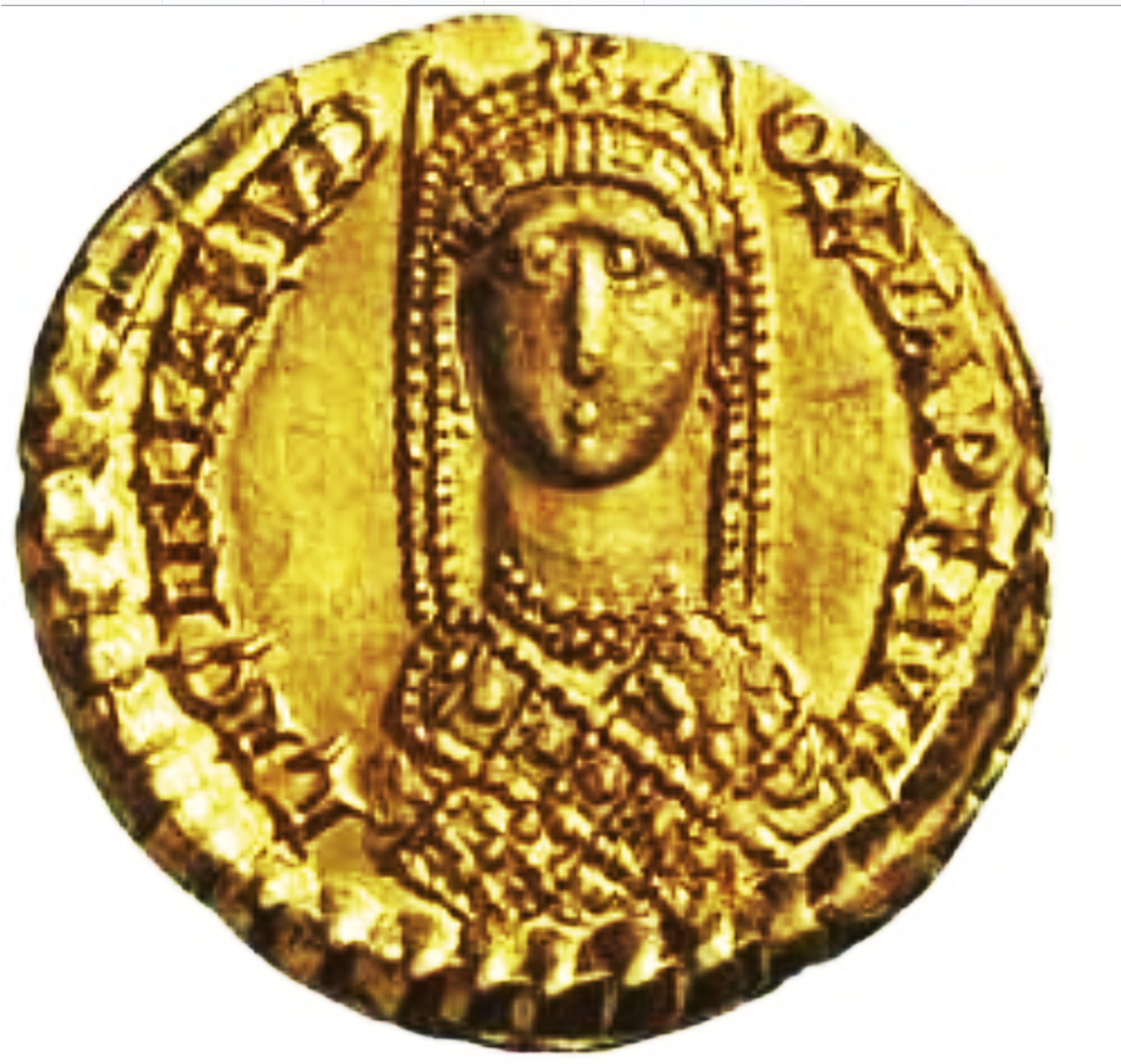 Moneta con ritratto di Licinia Eudossia imperatrice